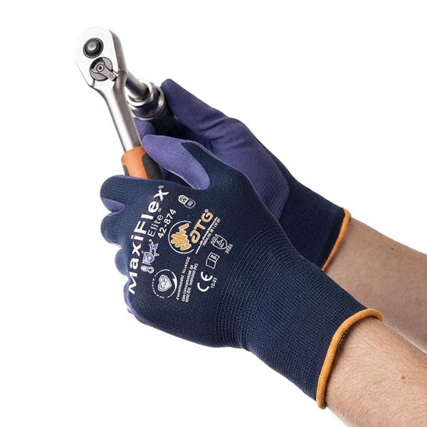 ATG Guanti MOD. MAXIFLEX Elite con Ad-APT A42-274 Colore BLU - ATG - Immagine 2